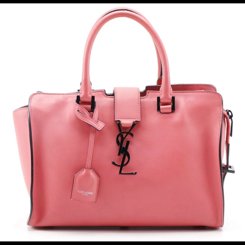 YSL small Cabas baby monogram in calfskin leather